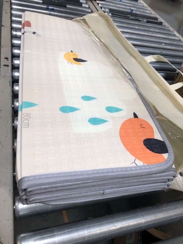 Photo 1 of MEM Baby Play Mat 71" x 59", Foldable Baby Play Mats for Floor, Reversible Waterproof Foam Playmat for Babies and Toddlers, Large Non-Slip Baby Crawling Mat with Travel Bag Ocean & Animal Alphabet 71" x 59" x 0.4"