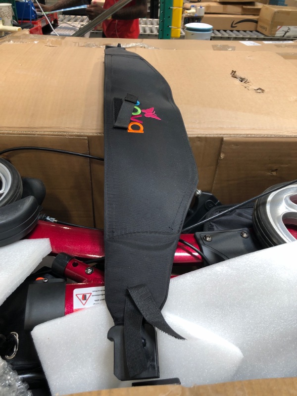 Photo 1 of NOVA Medical Products Dragon Fold n’ Go Rise UP Rollator, Upright Standing Walker with Padded & Contoured Forearm Platform, Stand Up Walker with 10” Front Wheels, Color: Red, (4802BL)