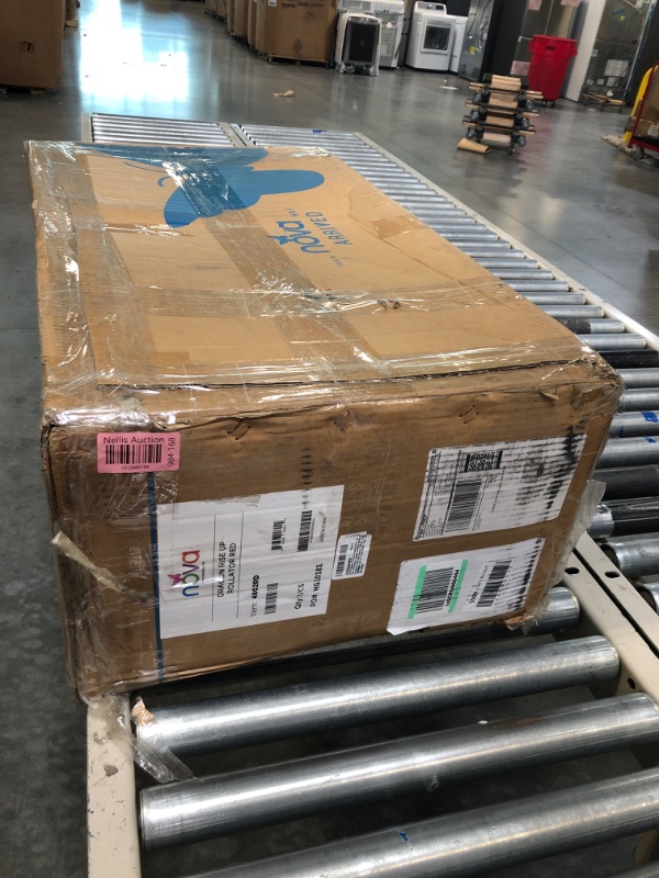 Photo 6 of NOVA Medical Products Dragon Fold n’ Go Rise UP Rollator, Upright Standing Walker with Padded & Contoured Forearm Platform, Stand Up Walker with 10” Front Wheels, Color: Red, (4802BL)