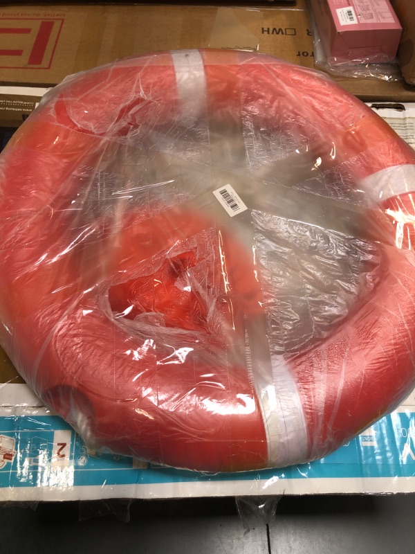 Photo 1 of 28 inch Boat Safety Throw Ring with Water Floating Lifesaving Rope 98.4FT Set, 2.5 KG International Standard Throw Ring, Outdoor Professional Throwing Ring Rope Rescue Lifeguard Lifesaving 28 Inch-02