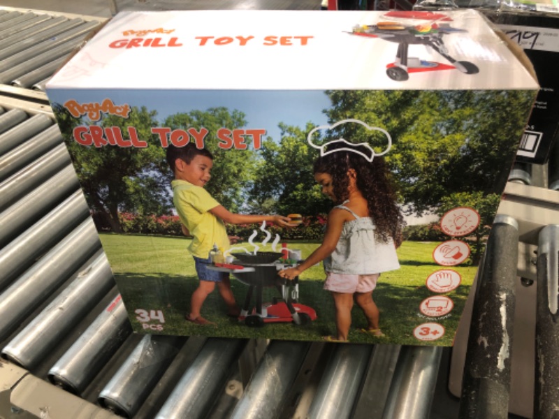 Photo 2 of JOYIN 34 PCS Toy BBQ Grill Set, Kids Grill Playset, Little Chef Play, Cooking Kitchen Toy Set Interactive BBQ Toy Set for Kids