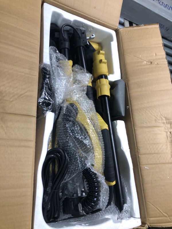 Photo 3 of  Drywall Sander, Electric Motor Sander, 7 Variable Speed, 1000-1850RPM With LED Light, Extendable Handle, 12 Sanding Discs, with Automatic Dust Removal System and Carrying Bag, YT-917 Yellow