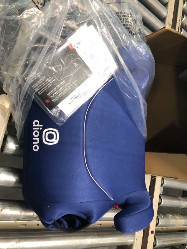 Photo 3 of Diono Solana 2022, No Latch, Single Backless Booster Car Seat, Lightweight, Machine Washable Covers, Cup Holders, Blue NEW! Single Blue