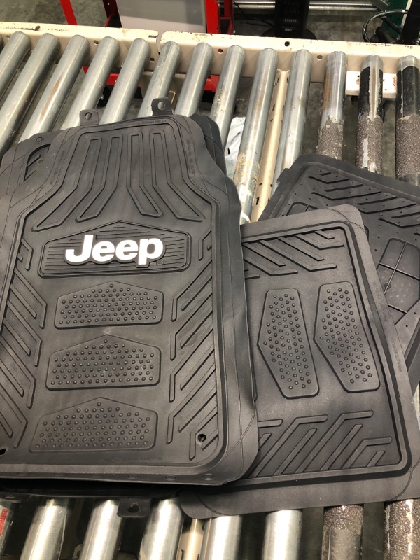 Photo 3 of Jeep Weatherpro 4 Piece Floor Mats Set, Floor Mats by Plasticolor (001668R01) , Black