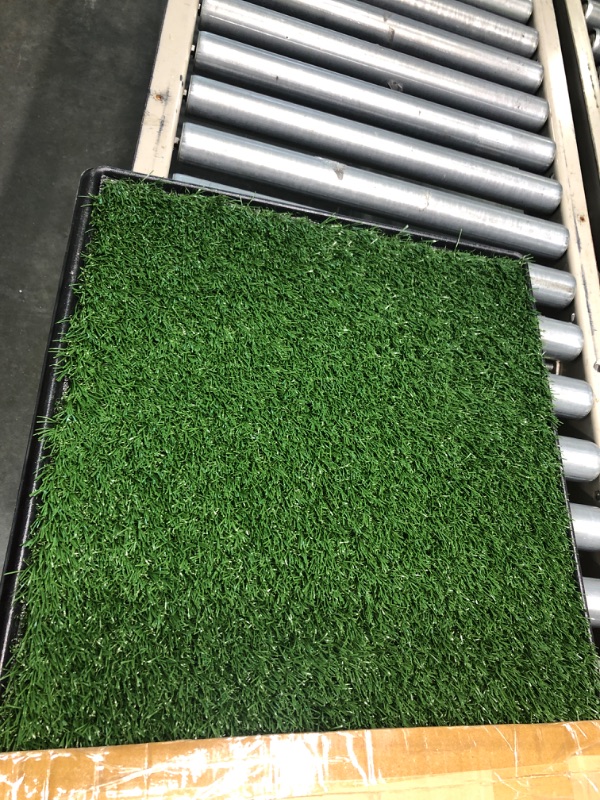 Photo 3 of Artificial Grass Puppy Pee Pad for Dogs and Small Pets - 20x25 Reusable 3-Layer Training Potty Pad with Tray - Dog Housebreaking Supplies by PETMAKER