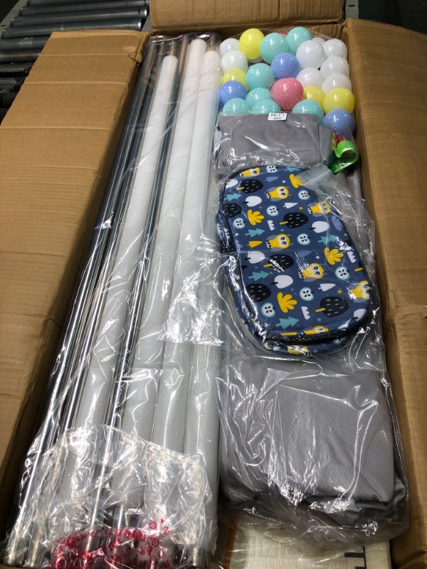Photo 1 of Baby Playpen 79" X 71" , LUTIKIANG Play Yard for Babies and Toddlers with Mat, Safety Extra Large Baby Fence Area, Indoor & Outdoor Kids Activity Play Center with Anti-Slip Suckers and Zipper Gate. 79"*71"