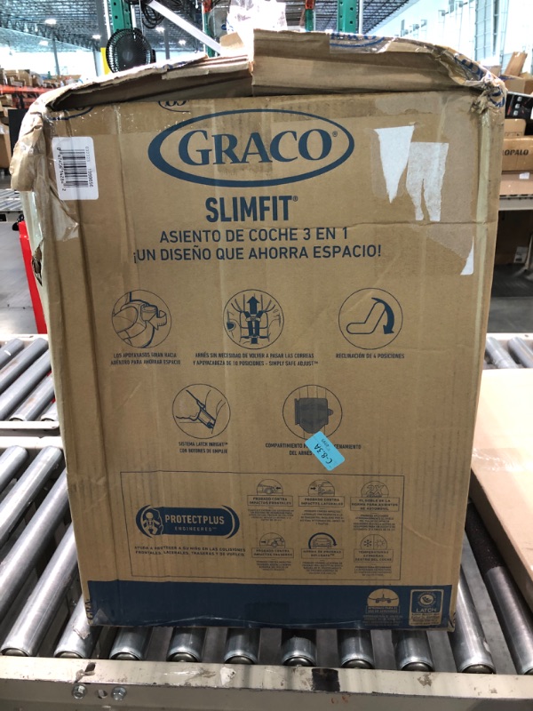 Photo 2 of Graco SlimFit 3 in 1 Car Seat, Slim & Comfy Design Saves Space in Your Back Seat, Annabelle, 1 Count (Pack of 1) SlimFit Annabelle