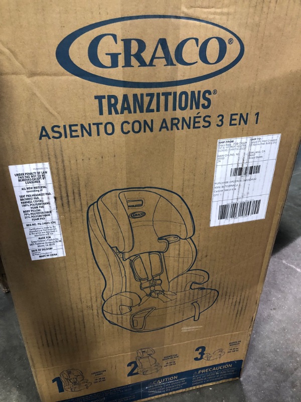 Photo 3 of Graco Tranzitions 3 in 1 Harness Booster Seat, Proof Tranzitions Black