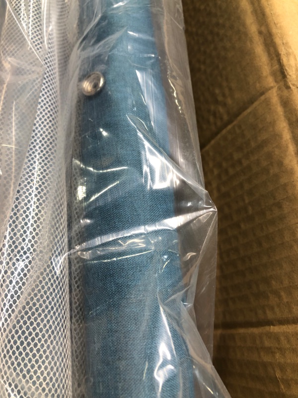 Photo 1 of GoFirst Bedside Bassinet for Baby, Bedside Sleeper with Wheels, Heigt Adjustable, with Mosquito Nets, Large Storage Bag, for Infant/Baby/Newborn BLUE