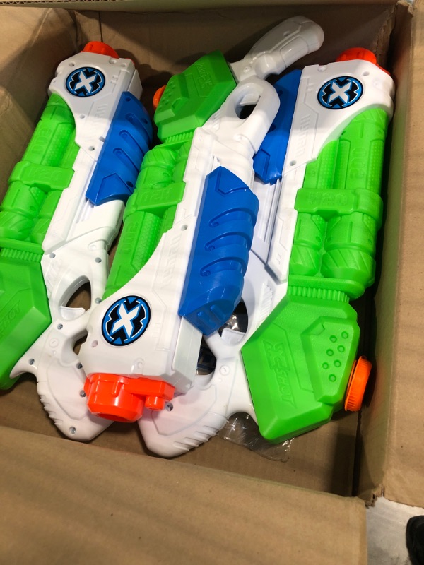 Photo 2 of X-Shot Water Warefare Typhoon Water Blaster (3 Pack) by ZURU, Watergun for Summer, XShot Water Toys, Squirt Gun Soaker, Pump Action Water Toy for Children, Boys, Teen, Men (3 Blasters)