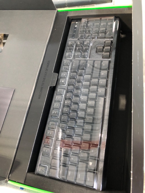 Photo 2 of Razer Ornata Chroma Gaming Keyboard: Hybrid Mechanical Key Switches - Customizable Chroma RGB Lighting - Individually Backlit Keys - Detachable Plush Wrist Rest - Programmable Macro Functionality Keyboard Ornata Chroma