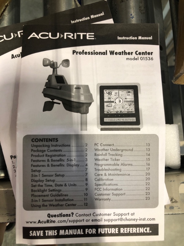 Photo 4 of AcuRite Iris (5-in-1) Indoor/Outdoor Wireless Weather Station for Indoor and Outdoor Temperature and Humidity, Wind Speed and Direction, and Rainfall with Digital Display (01512M) Color Display