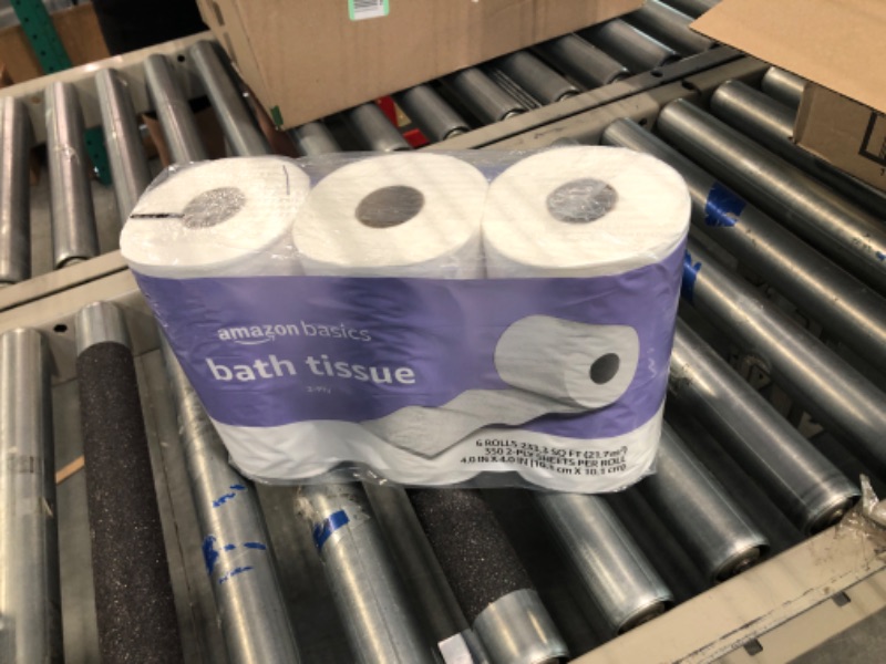 Photo 1 of Amazon Basics 2-Ply Toilet Paper 5 Packs, 6 Rolls per pack (30 Rolls total) (Previously Solimo)