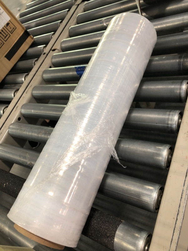 Photo 3 of 4 Rolls 18 inch x 1500 Feet Stretch Wrap 80 Gauge Heavy Duty Shrink Film, Extra Strong 18 inch Clear Hand Stretch Wrap Clear 18" wide x 4 Rolls