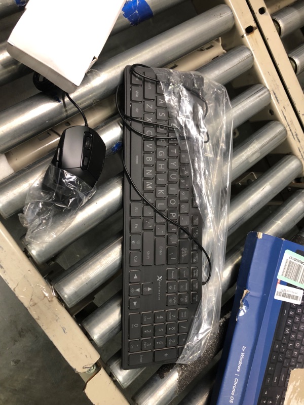 Photo 3 of X9 Performance Large Print Keyboard and Mouse Combo - Easy to See Lighted Big Print Letters - USB Wired Backlit Keyboard and Mouse - Light Up Key Keyboard for Elderly, Low Vision, Visually Impaired