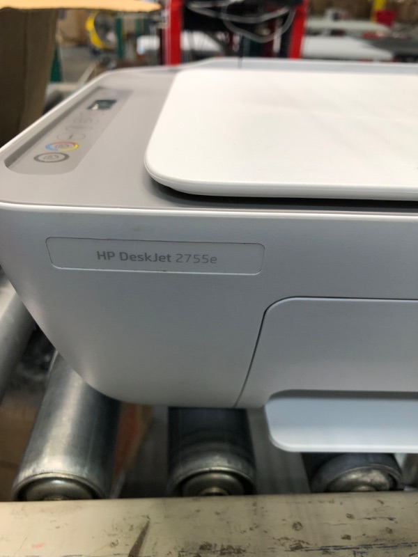 Photo 3 of HP DeskJet 2755e Wireless Color All-in-One Printer with bonus 6 months Instant Ink (26K67A), white
