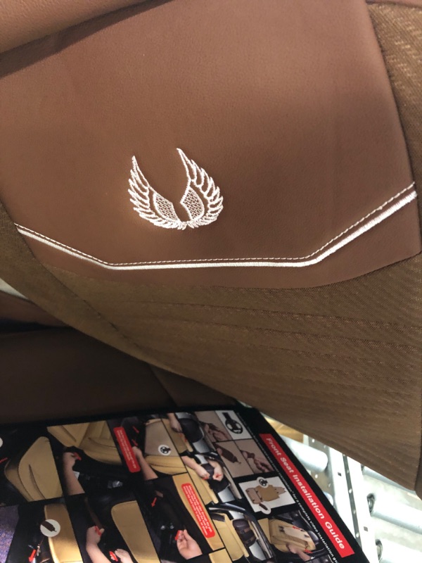 Photo 1 of OASIS AUTO Car Seat Covers Accessories Full Set Premium Nappa Leather Cushion Protector Universal Fit for Most Cars SUV Pick-up Truck, Automotive Vehicle Auto Interior Décor (OS-008 Brown) FULL SET BROWN
