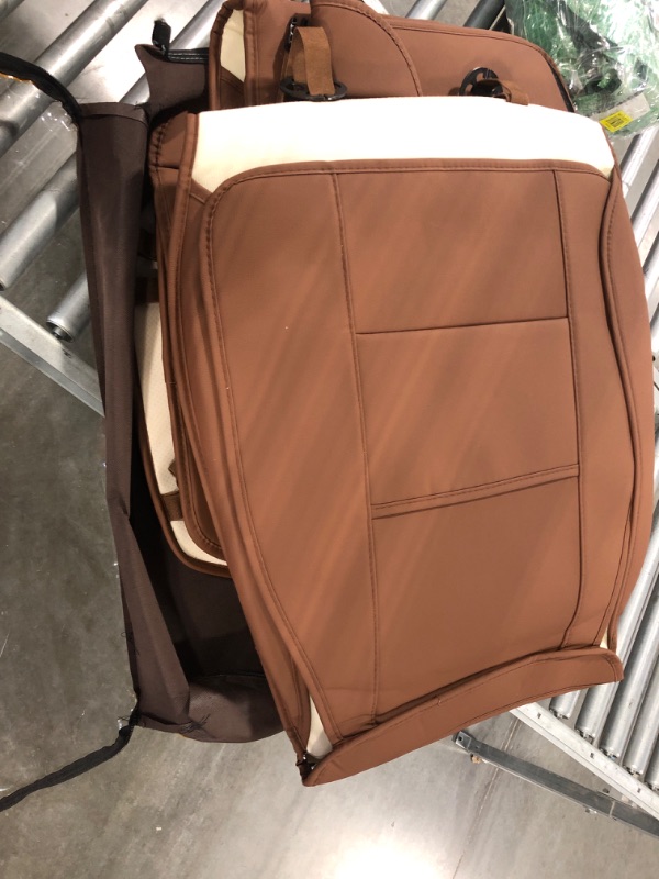 Photo 1 of OASIS AUTO Car Seat Covers Accessories Full Set Premium Nappa Leather Cushion Protector Universal Fit for Most Cars SUV Pick-up Truck, Automotive Vehicle Auto Interior Décor (OS-008 Brown) FULL SET BROWN
