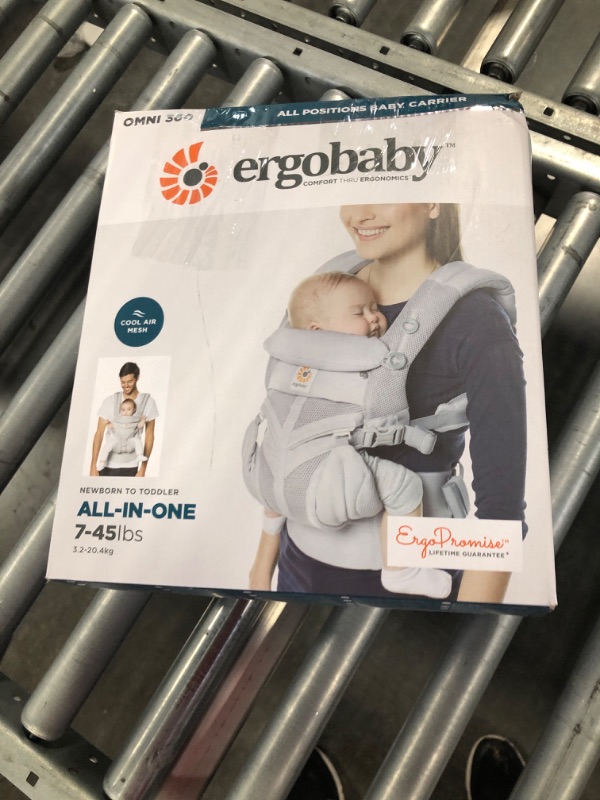 Photo 2 of Ergobaby Omni 360 Cool Air Mesh All Carry Positions Baby Carrier - Pearl Gray