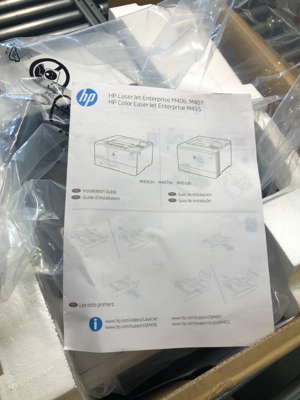 Photo 2 of HP Color LaserJet Enterprise M455dn Duplex Printer (3PZ95A), white