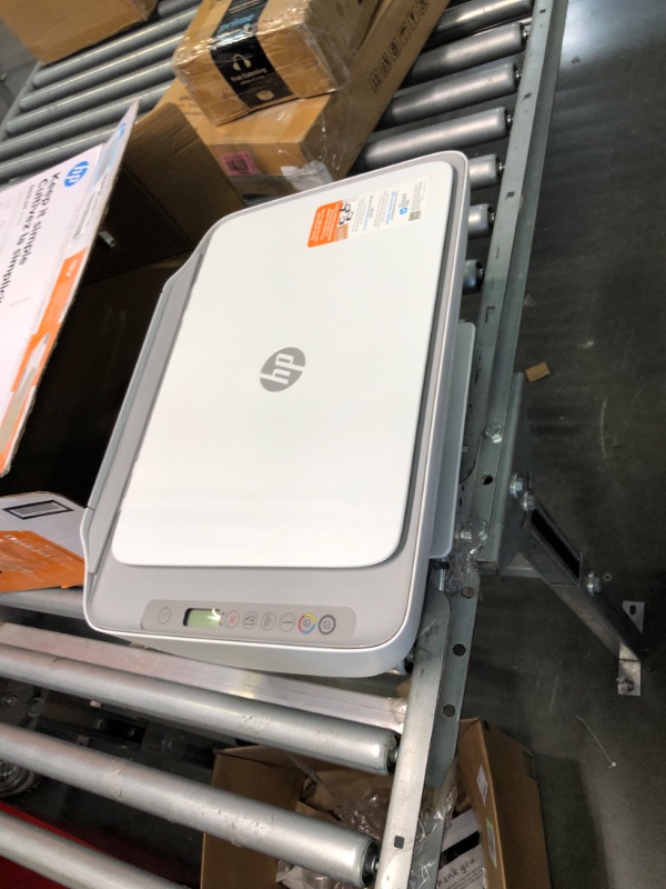 Photo 1 of HP DeskJet 2755e Wireless Color All-in-One Printer with bonus 6 months Instant Ink (26K67A), white
