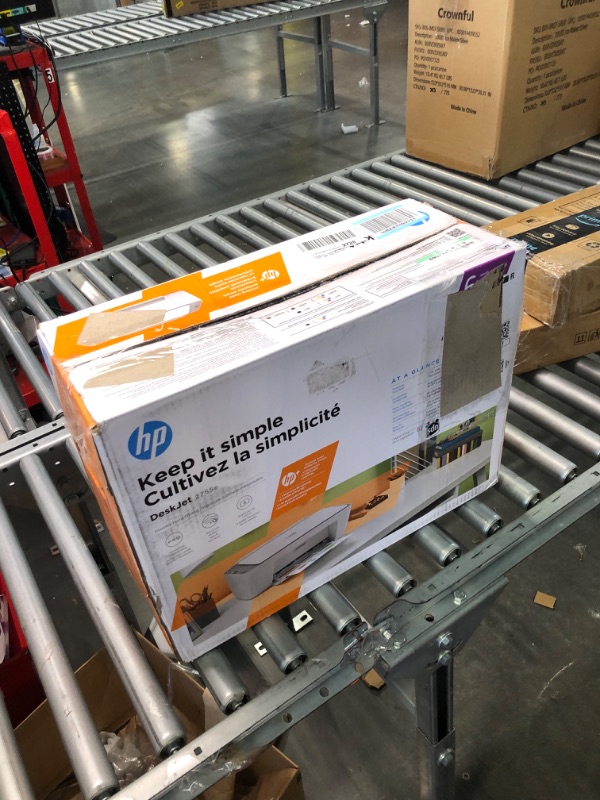 Photo 1 of HP DeskJet 2755e Wireless Color All-in-One Printer with bonus 6 months Instant Ink (26K67A), white