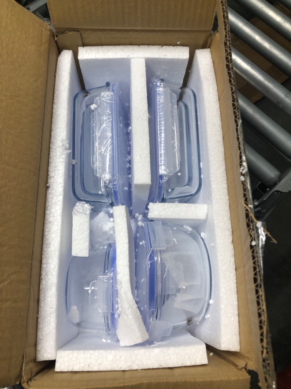 Photo 1 of Amazon Basics Glass Locking Lids Food Storage Containers, Set