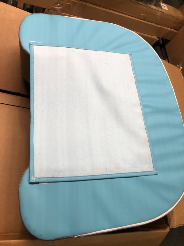 Photo 1 of Foam Newborn Lounger Sit Me up Baby Floor Seat Soft Cushioned Infant Pillow Lounger Indoor Baby Support Seat with Non Slip Bottom for Toddlers Learn to Sit Balance and Strengthen Muscles, Teal Gray