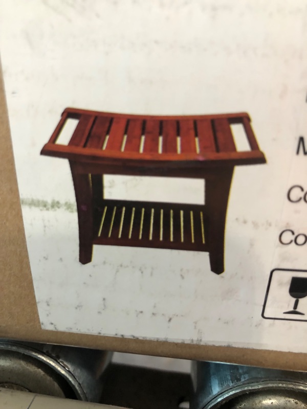 Photo 1 of Bamboo Shower Bench brown