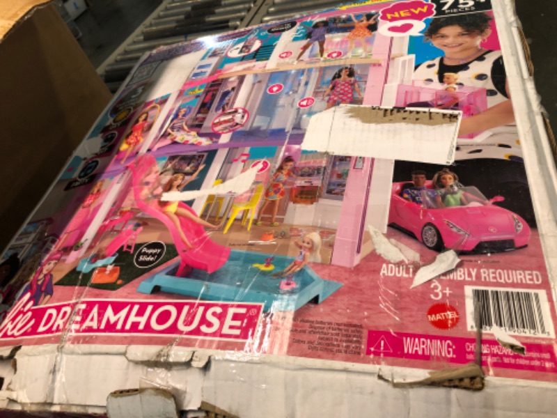 Photo 1 of Barbie Dreamhouse Doll House Playset Barbie House with 75+ Accesssories Wheelchair Accessible Elevator Pool, Slide and Furniture
