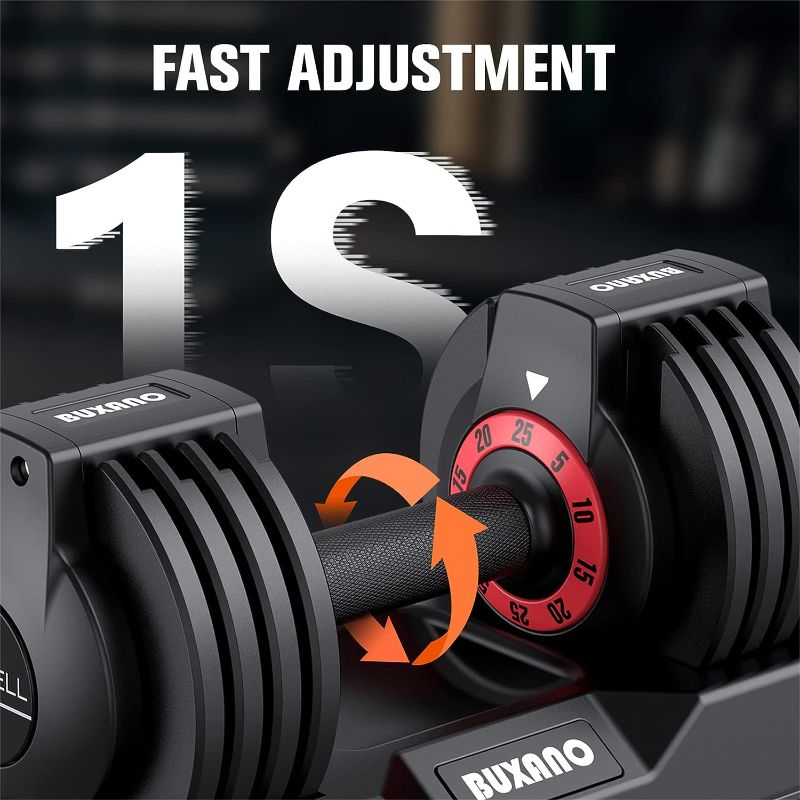 Photo 1 of Adjustable Dumbbell 25/55LB 5 In 1 Single Dumbbell for Men and Women Multiweight Options Dumbbell with Anti-Slip Nylon Handle Fast Adjust Weight for Home Gym Full Body Workout Fitness
