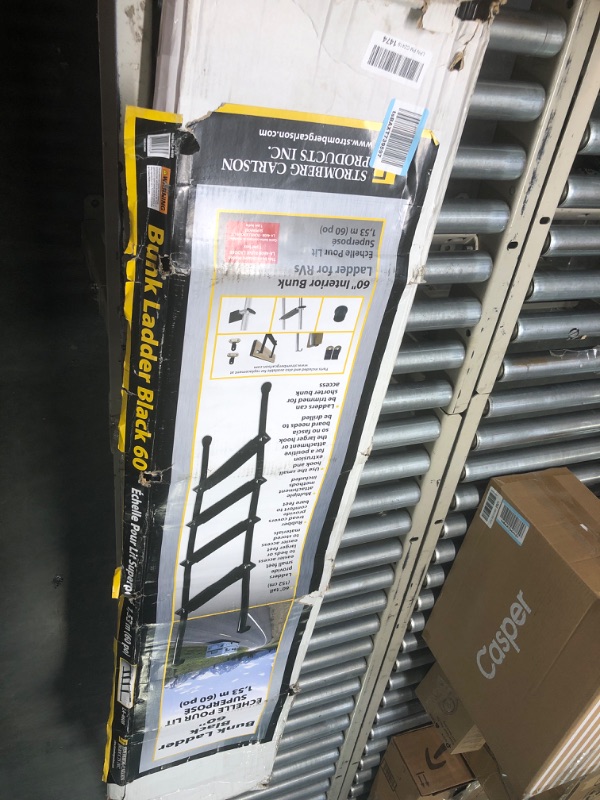 Photo 2 of Stromberg Carlson LA-460B 60” Black Bunk Ladder with Hook Retainer and Extrusions