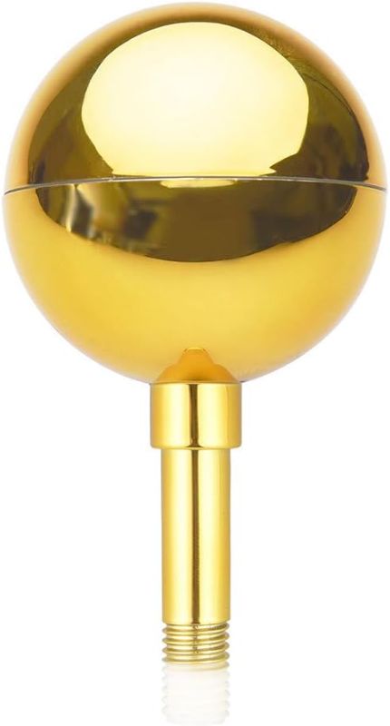 Photo 1 of Yescom 3" Flagpole Gold Ball Top Finial Ornament Weatherproof Flagpole Top Replacement for Flag Pole
