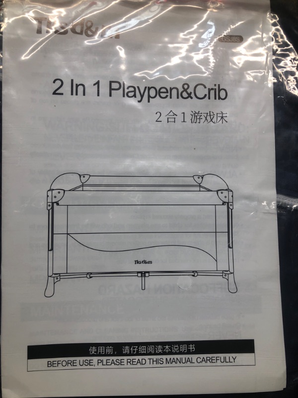 Photo 1 of 2 in 1 playpen & crib 