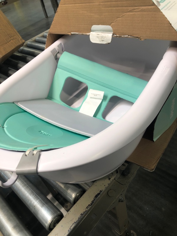 Photo 2 of 4-in-1 Grow-with-Me Bath Tub by Frida Baby Transforms Infant Bathtub to Toddler Bath Seat with Backrest for Assisted Sitting in Tub