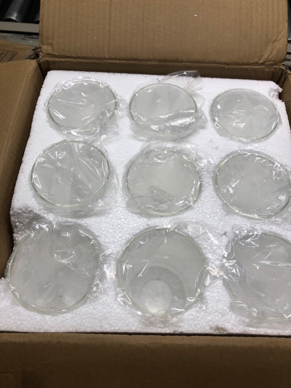 Photo 3 of 9 Pcs Clear Glass Shade Light Fixture Replacement, 5.5 Inch High, 3.54 Inch Diameter, 1.65 Inch Fitter, Cylinder Lamp Shade Cover for Pendant Lights Table Floor Lamp Chandeliers Sconces