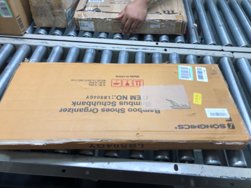 Photo 1 of SONGMICS Shoe Rack Bench, 3-Tier Bamboo Shoe Storage Organizer, Entryway Bench, Holds Up to 286 lb, for Entryway Bathroom Bedroom, Gray ULBS04GY Grey