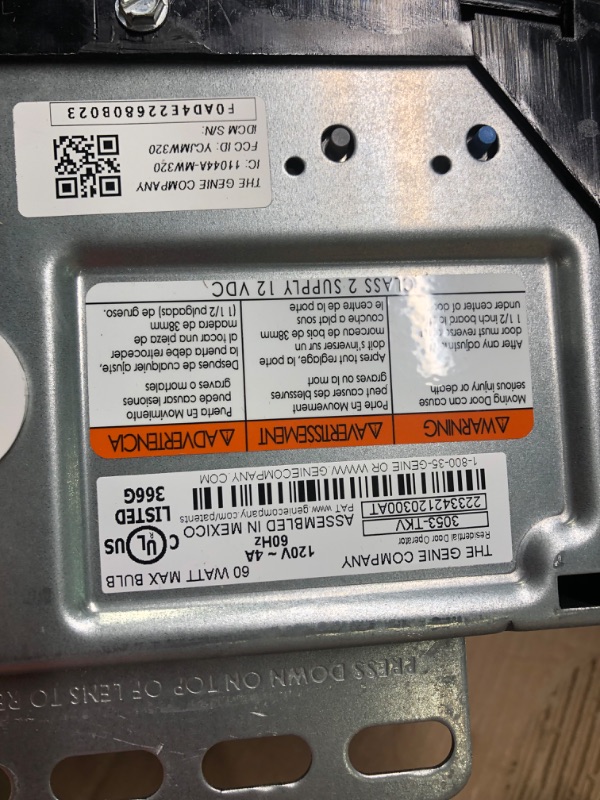 Photo 4 of ***MISSING PARTS*** Genie QuietLift Connect Model 3053-TKV Smartphone-Controlled Ultra-Quiet Strong Belt Drive Garage Door Opener, 3/4 HPC Motor & Decko 24999 Garage Door Opener Installation Kit QuietLift Connect - WiFi Door Opener + Installation Kit