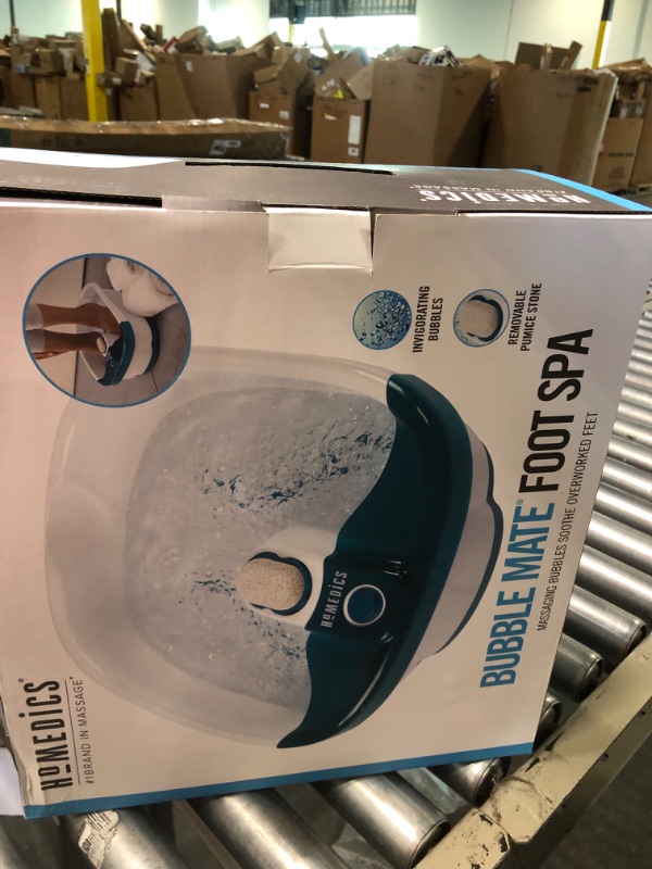 Photo 2 of HoMedics Bubble Mate Foot Spa, Toe Touch Controlled Foot Bath with Invigorating Bubbles and Splash Proof, Raised Massage nodes and Removable Pumice Stone