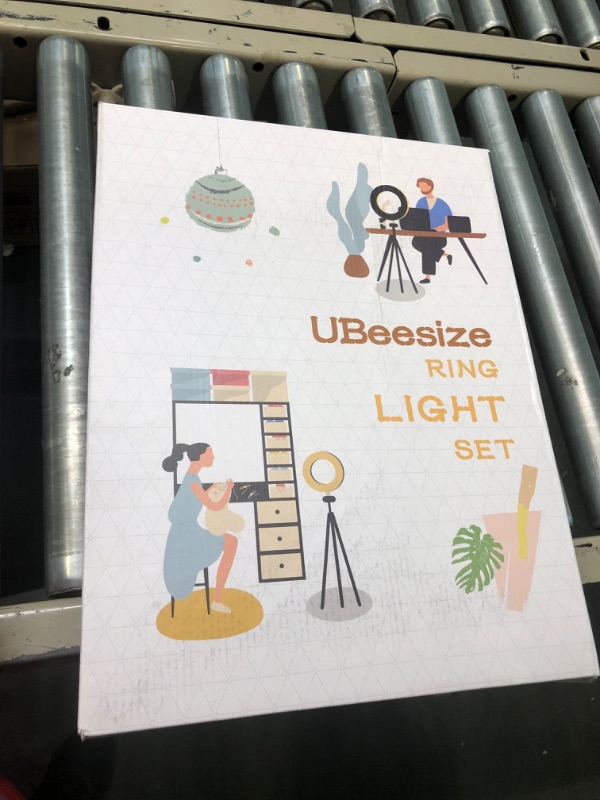 Photo 1 of UBeesize 10’’ LED Ring Light with Stand and Phone Holder, Selfie Halo Light for Photography/Makeup/Vlogging/Live Streaming, Compatible with Phones and Cameras (2020 Version)