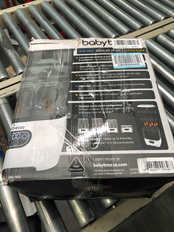 Photo 1 of Baby Brezza Baby Bottle Sterilizer and Dryer Advanced – Electric Steam Sterilization Machine – Universal Sterilizing for All Bottles: Plastic + Glass + Pacifiers + Breast Pump Parts - HEPA Filtration