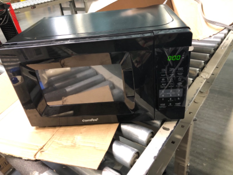 Photo 1 of COMFEE' EM720CPL-PMB Countertop Microwave Oven with Sound On/Off, ECO Mode and Easy One-Touch Buttons, 0.7cu.ft, 700W, Black Black Microwave