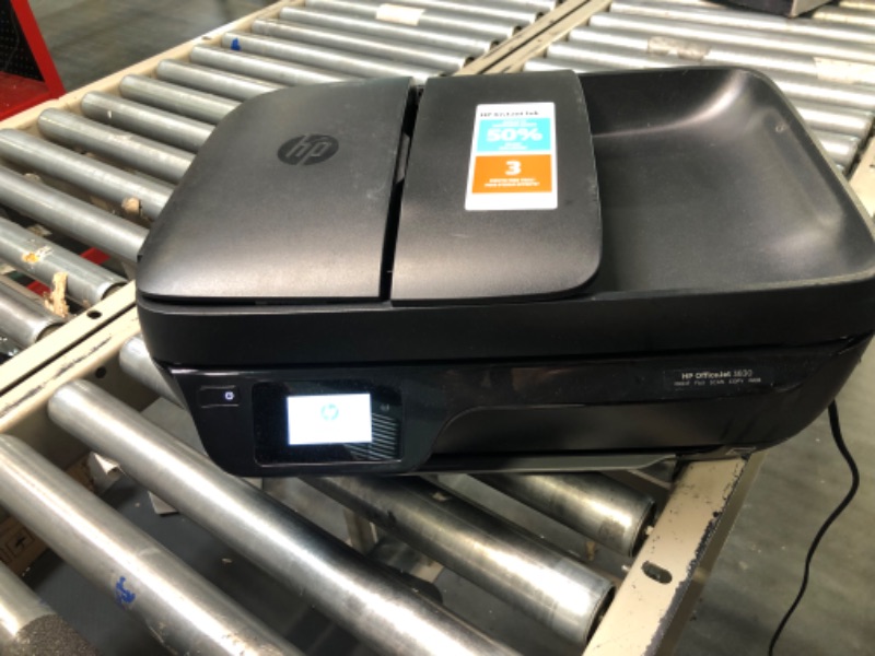 Photo 3 of HP OfficeJet 3830 All-in-One Wireless Color Inkjet Printer - Print Scan Copy Fax - 2.2" Touchscreen, 20 ppm, 4800 x 1200 dpi, 35-Sheet ADF, Manual Duplex Printing, 4x6 Photo, Mobile Borderless Print Black