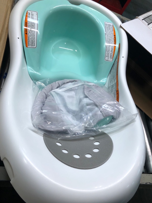 Photo 3 of Fisher-Price 4-in-1 Sling 'n Seat Bath Tub, Climbing Leaves, Baby to Toddler Convertible Tub with Seat and Toys [Amazon Exclusive]