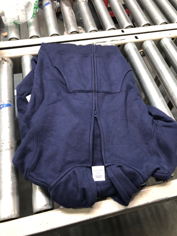 Photo 1 of Amazon Essentials Girls and Toddlers' Fleece Zip-Up Hoodie Sweatshirt Large Navy