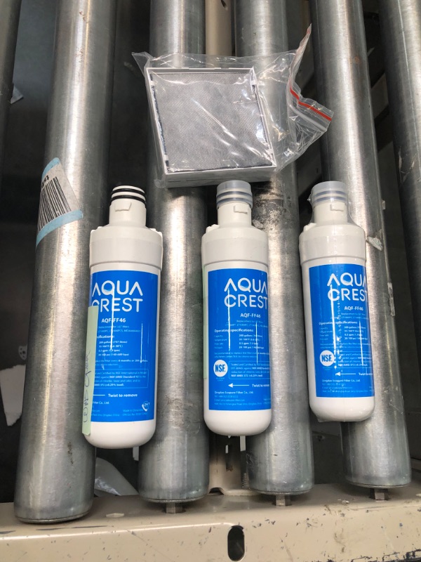 Photo 3 of AQUA CREST LT1000PC ADQ747935 Refrigerator Water Filter and Air Filter, Replacement for LG® LT1000P®/PC/PCS, LMXS28626S, LFXS26973S, MDJ64844601, ADQ74793501, ADQ74793502 and LT120F®, 3 Combo