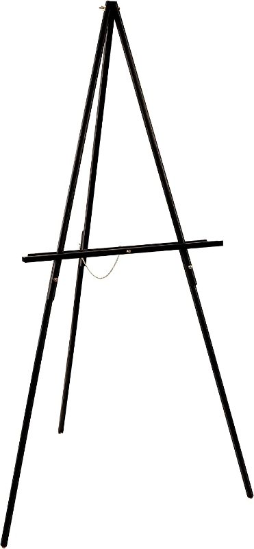 Photo 1 of  Black Torrey Wooden A-Frame Tripod Studio Artist Floor Easel - Adjustable Tray Height, Holds canvas