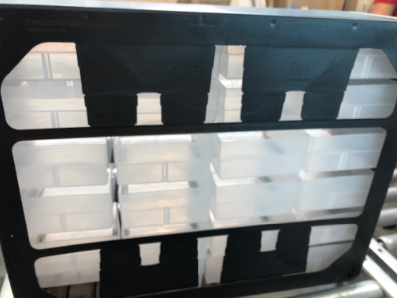 Photo 5 of Akro-Mils Black Plastic 24-Drawer Storage Cabinet (Black)