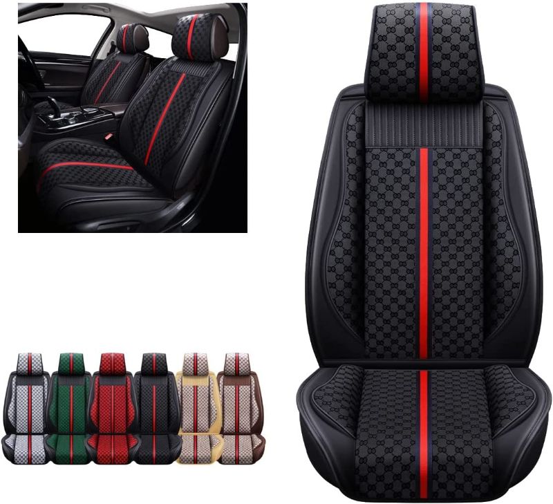 Photo 1 of AUTO Car Seat Covers Accessories Full Set Front Premium Nappa Leather Cushion Protector Universal Fit for Most Cars SUV Pick-up