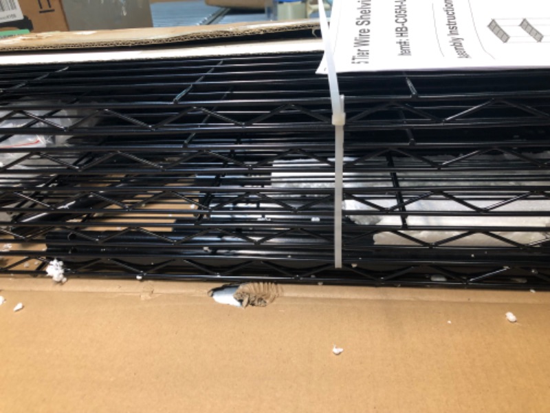 Photo 4 of 
Amazon Basics 5-Shelf Adjustable, Heavy Duty Storage Shelving Unit (350 lbs loading capacity per shelf), Steel Organizer Wire Rack, Black
